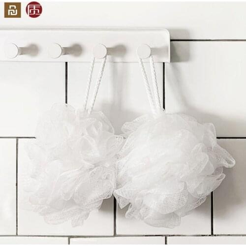 Youpin Qualitell 2PCS Shower Ball Bathing Tool Body Brush Elastic Massage Bath Ball For Spa Bath Shower Sponge Rich in foaming
