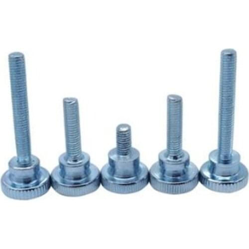 1-10pcs M3 M4 M5 M6 M8 zinc plated Knurling Head Knurled Thumb Screw step Hand Tighten Curtain Wall Lock Screws