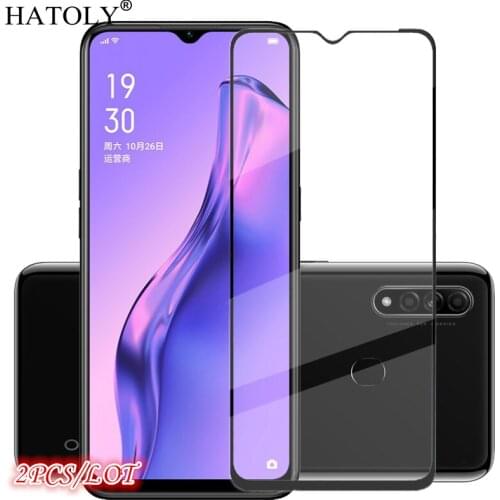 2PCS For Glass Oppo A8 Screen Protector For Oppo A8 Tempered Glass HD Phone Film Full Glue Cover Protective Glass For Oppo A8