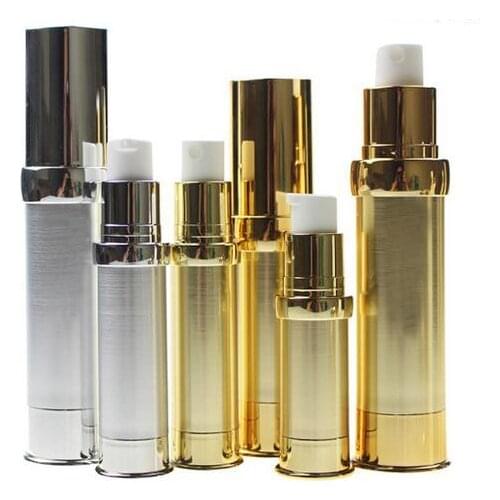 20ml 10pcs/lot golden / silver cosmetic packaging airless bottle,spray bottle,press emulsion/elite fluid