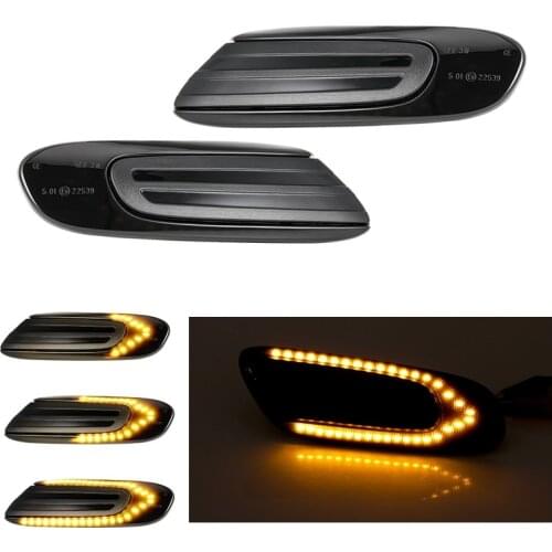 2x LED Flowing Dynamic Turn Signal Light Side Marker Lights Side Repeater Lamp 12V Panel Lamp For BMW For MINI COOPER F55 F56 57