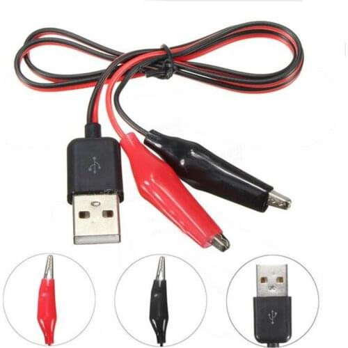 60mm USB Crocodile Wire Alligator Clips Male of female to USB Tester Detector Voltage Meter Ammeter Capacity Power Meter Monitor