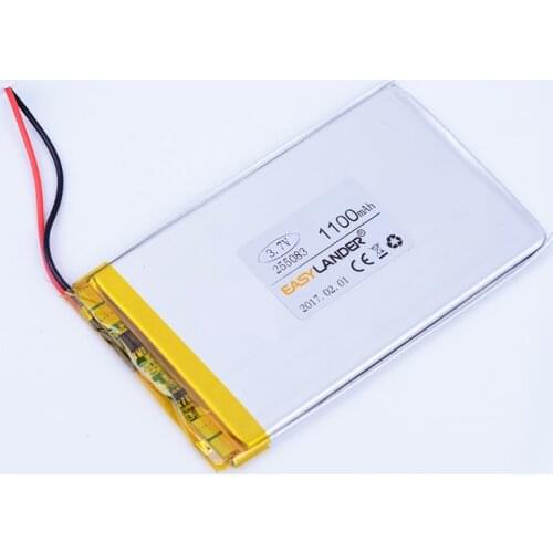 255083 3.7V 1100mAh Rechargeable Li-Polymer Li-ion Battery For MP4 MP5 DVR GPS Speaker E-book tablet pc power bank 305083 254985