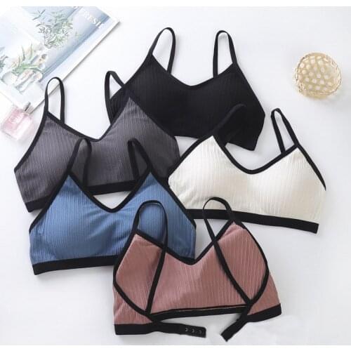 Womens Cotton Underwear Tube Tops Bra Sexy Top Womens Sling Bra Lady Sports Bra Seamless Underwear Bra Female Sexy Crop Top