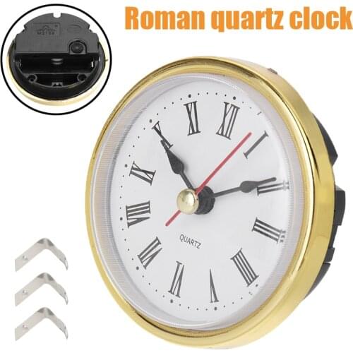 Promotion 65mm Clock Craft Quartz Movement Head Insert Roman Numeral Round Clocks Iron Clock Accessories