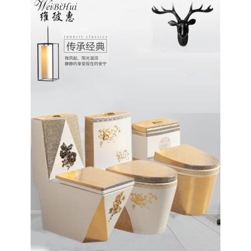 Color Toilet Ceramic Pumping household deodorant Bathroom Small apartment Siphon type Large diameter European style toilet