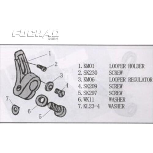KM01 FRONT LOOPER HOLDER Sewing Machine Parts