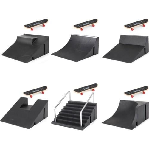Fingerboard Rail Park Stair Kit Stairs Mini Skateboards for Kids Skateboard Training Mini Board Game