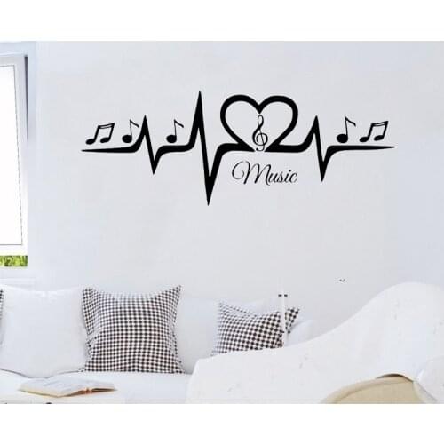 Creative Note Music Wall Stickers Home Decor Kids Children Room Decoration Nursery Wall Decals Vinyl Art Murals Wallpaper Poster