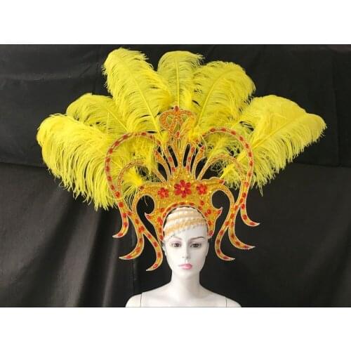 Latin dance Samba accessories Fashion exquisite headdress feathers Delicate dance shows accessories