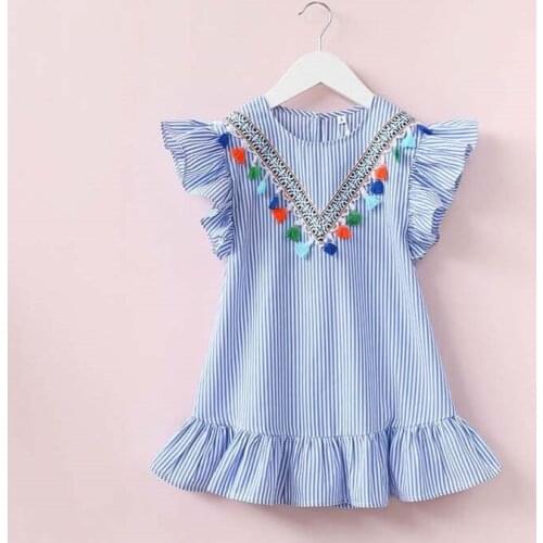 BibiCola Summer Girls Dress Brand Kids Dresses for Girls Clothes Vestiods Striped Christmas Princess Dress Children Girls Dress