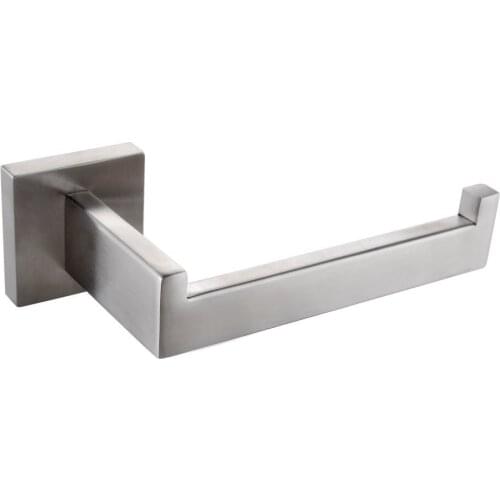 Leyden Brushed Toilet Paper Holder Square 304 Stainless Steel Silver Antirust Roll Paper Holder Bathroom Toilet Accessories