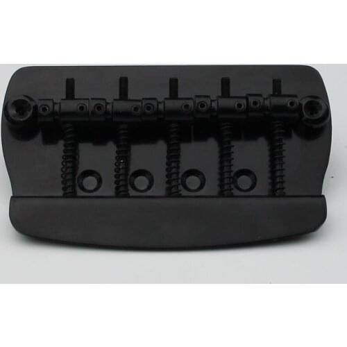 New 5 String Hard Tail Fixed Bass Electric Guitar Bridge MMB-5 Black