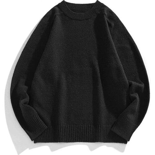 Mens pullover sweater autumn/winter, Casual solid color round neck mens sweater, Teenage Mens Protective Sweater Jacket