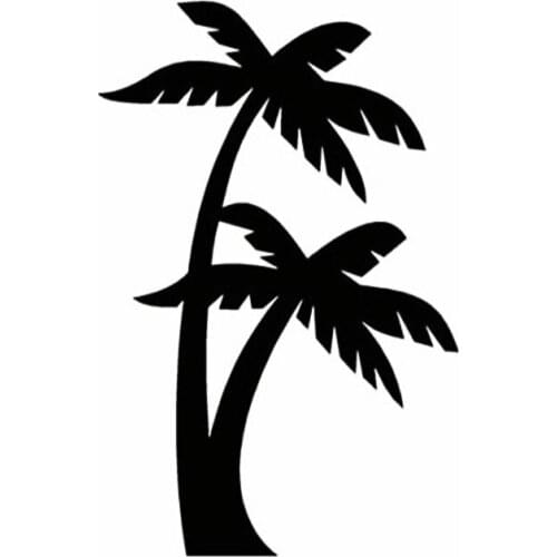 LLY-0383 Personality Car Stickers Palm Tree Hawaii Beach Window Decal Sticker PVC Cars Motorcycle Waterproof Creativity Decals