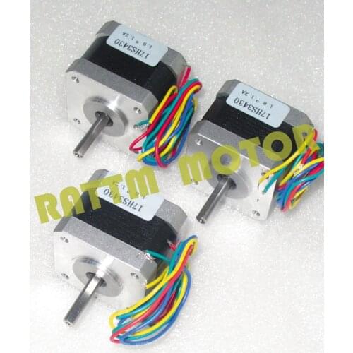 New products!!! 3PCS Nema17 stepper motor 34mm /38 oz-in/1.2A CNC stepper motor
