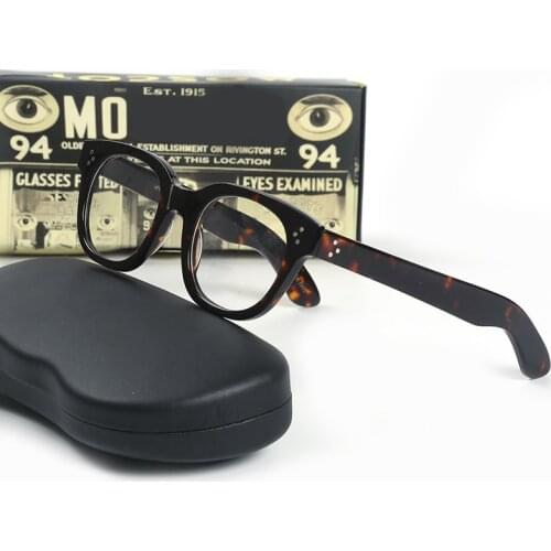 Eyeglasses Frame Men Women With Computer Optical Retro Johnny Depp VILDA Acetate Glasses Spectacle Frame Clear Lens