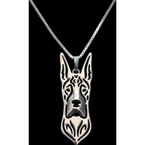 New Unique Romantic Gold Silver Color Great Dane Pendant Necklace Hunger Games Necklace Women Best Friend Choker
