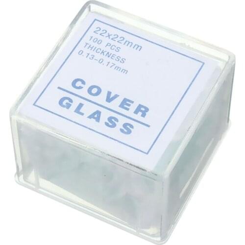 GTBL 100pcs Transparent Slides Coverslips Coverslides 22x22mm For Microscope