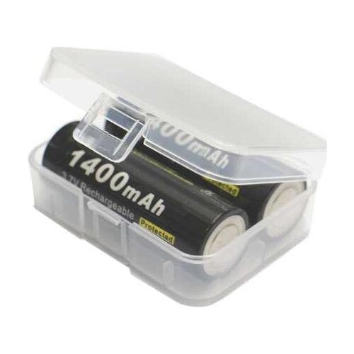 Transparent Plastic 18650 Rechargeable Battery Holder Storage Box Case Organizer Container For 2 X 18650 Lithium Batteries