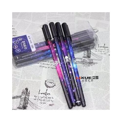 Harajuku Star series stationery cartoon pen 0.38mm black refills points gel pen needle tube pen free shipping