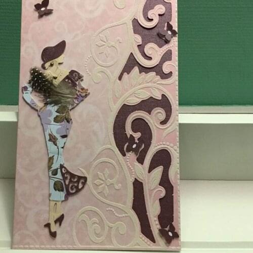 Elegant lady Carbon steel Cutting Dies for DIY Creative Scrapbook Cut Stamps Dies Stamps Dies Embossing Paper Craft 1 pc 52*148