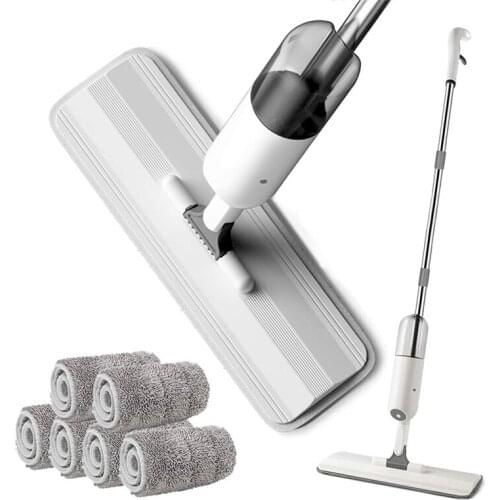 Spray Mop for Floor Cleaning Microfiber Floor Mop Dry Wet Mop Spray with Washable Mop Pads & Refillable Bot
