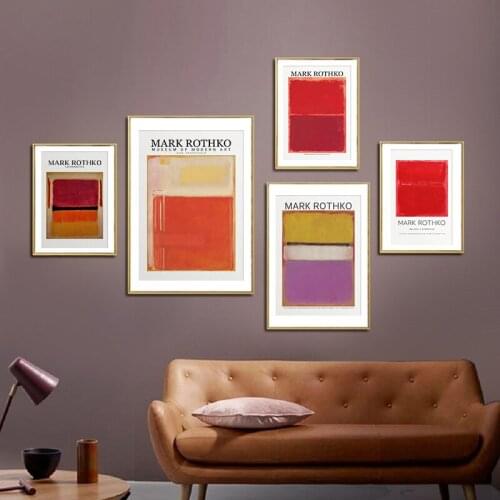 MARK ROTHKO Modern Abstract Gallery Wall Art Canvas Painting Picture Exhibition Poster Print for Living Room Office Home Decor