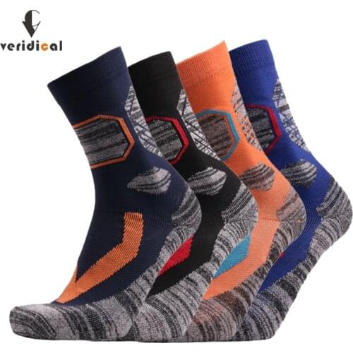 VERIDICAL 5 pairs/lot terry sock man thick winter meias Good Quality Athletic breathable sheer work socks Cotton gifts for men