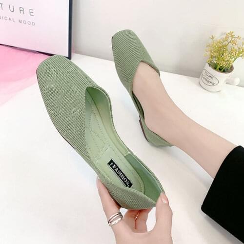 2021 New Women Casual Flat Shoes Spring Summer Ballet Loafer Slip-on Slips Soft Round Toe Without Heels Ladies Vulcanized Shoes