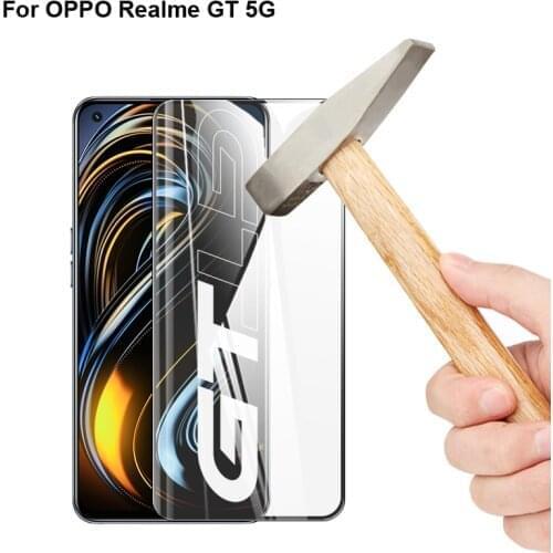 2pcs 9H Full Cover Screen Protector glass For OPPO Realme GT 5G Full Coverage Protective Tempered Glass For OPPO Real me GT 5G