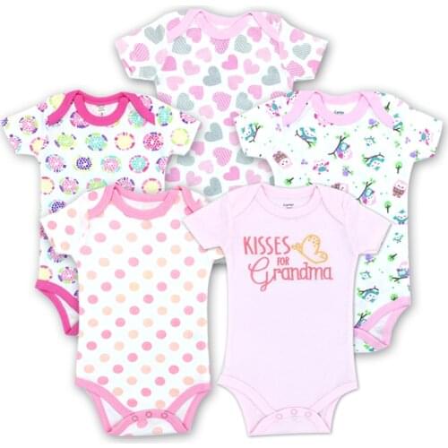 3Pcs/Lot Unisex Top Quality Baby Rompers Short Sleeve O-Neck 0-12M Novel Newborn Boys&Girls Roupas De Bebe Baby Girl Clothes