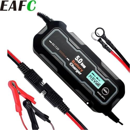 5000mA Car Battery Charger 6V/12V Full Automatic Intelligent Chargers Multi-Protection 3 Stage Charging State Battery-Charger