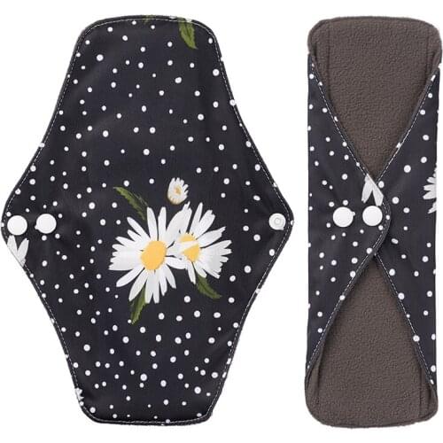 Hot Sell Washable Panty Liner Washable Nursing pad Bamboo Charcoal Sanitary Pad Menstrual Period Reusable Sanitary Napkincm