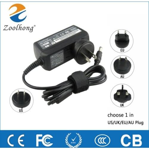 Zoolhong 20V 2A Laptop AC Power Adapter For Fujitsu Siemens Amilo Mini UI 3520 40w MSI Wind Hybrid series Charger
