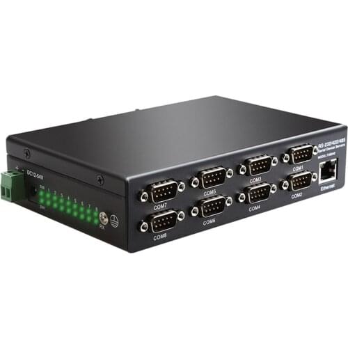 DIEWU 8 ports RS232 RS485 RS422 to Ethernet TCP/IP Converter Multiple Serial Device Server Switch Modbus Gateway