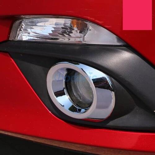 For Mazda 3 M3 Axela 2014 2015 2016 Front Fog Light Lamp Cover Trim Foglight Bumper Garnish Molding Ring Auto Car Accessories
