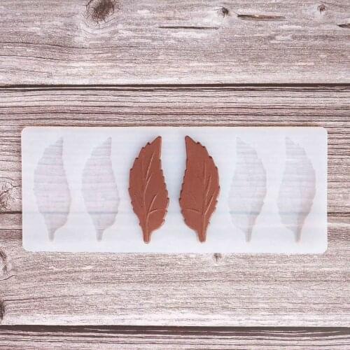 Leaf Shape Chocolate Transfer Sheet Mould Cake Decorating Tools Silicone Mold Baking Stencil Chablon