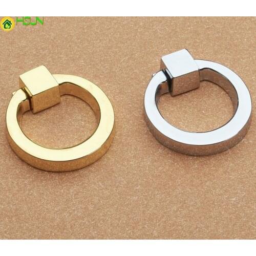 Dresser Drawer Drop Rings Cupboard Knobs Silver Gold Kitchen Cabinet Pulls Knobs Pull Handle Modern Decorative Hardware