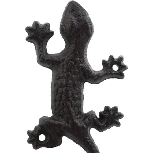 Lizard Design Wall Hook Cast Iron Household Towel Hat Hanger Flexible Hanging Claw Home Decoration Accessories