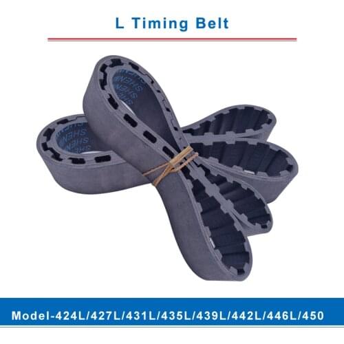L timing belt trapezoid teeth model-424L/427L/431L/435L/439L/442L/446L/450L transmission belt width 20/25mm for L timing pulley