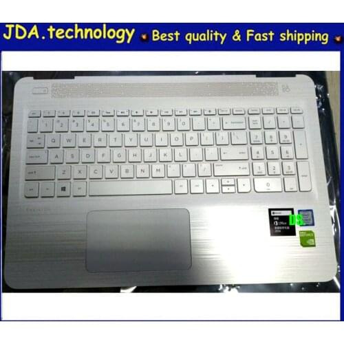 MEIARROW New Laptop top cover for HP PAVILION 15-AU Upper Case with Keyboard and Touchpad 856044-001 White