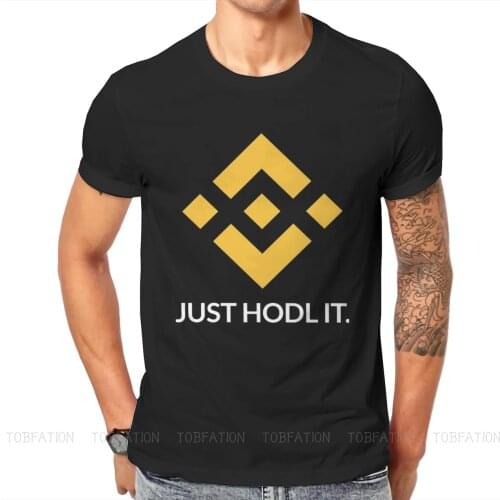 BNB Coin Crypto Hodl Round Collar TShirt Binance Coin Cryptocurrency Miners Original T Shirt Men Clothes New Design Oversized