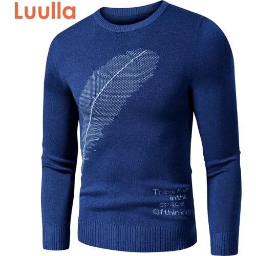 Men 2020 Autumn New Casual Classic Embroidery Thick Sweater Pullovers Men Winter Fleece Fashion Warm Vintage Outfit Sweaters Men