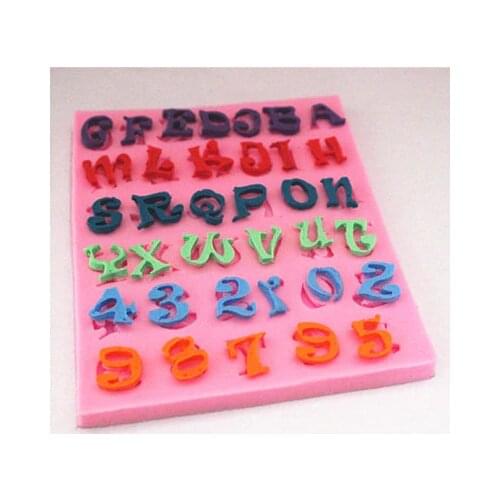 New Silicone Sugarcraft Mold Alphabet Letters & Number FM206