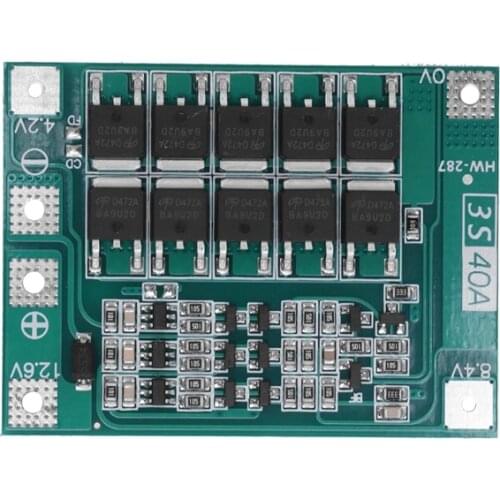 New 3S 40A 18650 Li-Ion Lithium Battery Charger Protection Board Pcb Bms For Drill Motor 11.1V 12.6V Lipo Cell Module