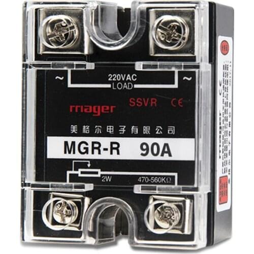 90A SSVR-90A VR Single Phase AC Solid State Relay Regulator Voltage Module 220/380VAC Resistance Voltage Regulator SSR-90VA