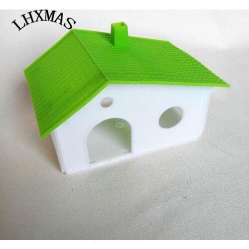 Plastic Hamster Squirrel House Cottage Home Birds Nest Small Animal Cage Accessories D200