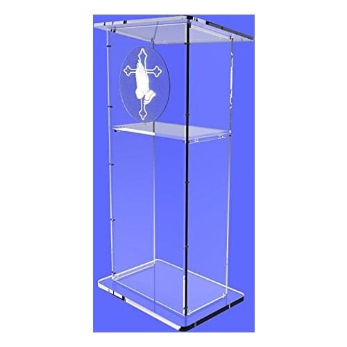 Fixture Displays Clear Acrylic Lucite Podium Pulpit Lectern 45" Tall plexiglass