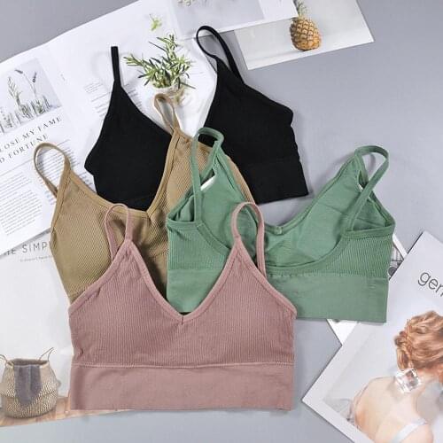 Simple Bralette Soft Bra for Female Solid Bra No Steel Comfortable Nature Color Underwear Fashion Ladies Lingerie with Pads